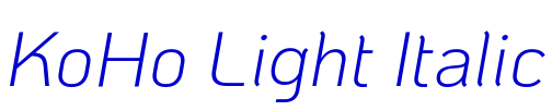 KoHo Light Italic шрифт